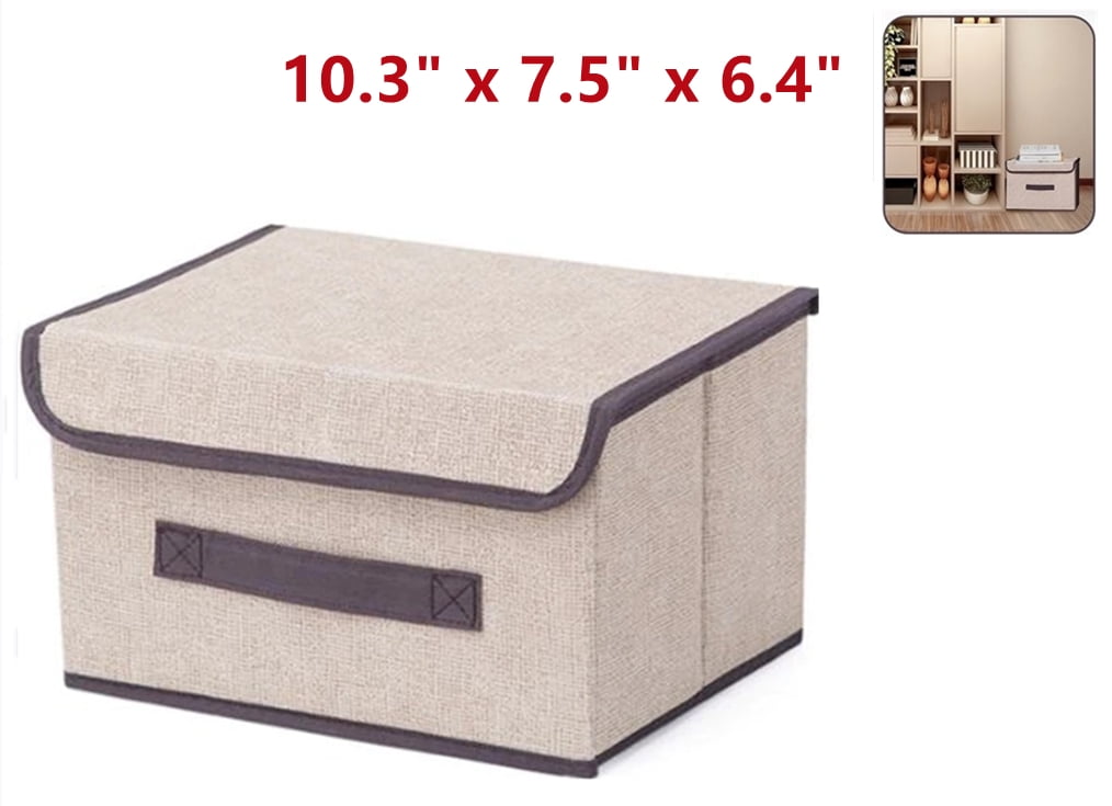 Storage Bins, Foldable Storage Box Cube with Lids and Handles 1 Pack
