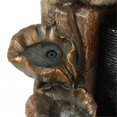 thumbnail image 4 of LuxenHome Brown Cement Hibiscus Flowers Outdoor Fountain With LED Light, 4 of 5