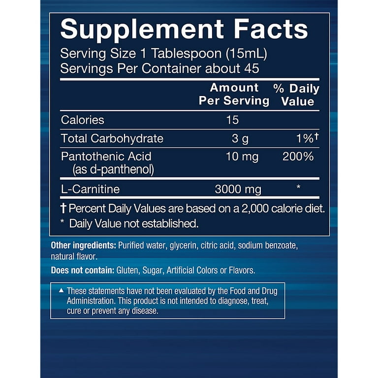 L-Carnitine 3000 - Supports Fat Metabolism, Energy Production, & Muscle  Recovery - Peach Mango (24 fl. oz.)