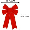 thumbnail image 4 of Ayieyill 13 Pack Velvet Christmas Tree Bows, Large Christmas Bows for Tree Wreath Stairs Railing Fireplace Indoor Decor, Burgundy, 4 of 8