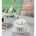 thumbnail image 2 of Electric Salad Spinner 6L Automatic Lettuce Spinner, USB Rechargeable Vegetable Cleaner and Dryer, Large Capacity Salad Dryer, Quick Water Drain for Tastier Salads, with 350ml Squeeze Sauce Bottle, 2 of 5