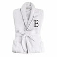 thumbnail image 2 of BNM Cotton Unisex Embroidered White Bathrobe, Large, B, 2 of 5