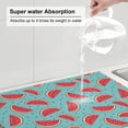 thumbnail image 5 of Fuzoiu Watermelon Print Absorbent, Reversible Microfiber Dish Drying Mat for Kitchen, Dish Drying Pad for Dishes, Utensils, Pots and Pans, Extra Large 18 Inch x 24 Inch, 5 of 7