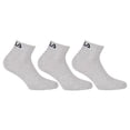 thumbnail image 1 of FILA Calcetines de Cuarto de Milla Unisex, 3 pares - Calcetines cortos, Sport, Logotipo Cintura, uni, 35-46 Gris 43-46 (9-11 UK), 1 of 3