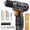 Gray, variant on Hi-Spec 8V USB Power Drill Driver Screw Drill Bit Set. Cordless & Rechargeable Electric Drill Driver with Wall Hanging Kit,Red