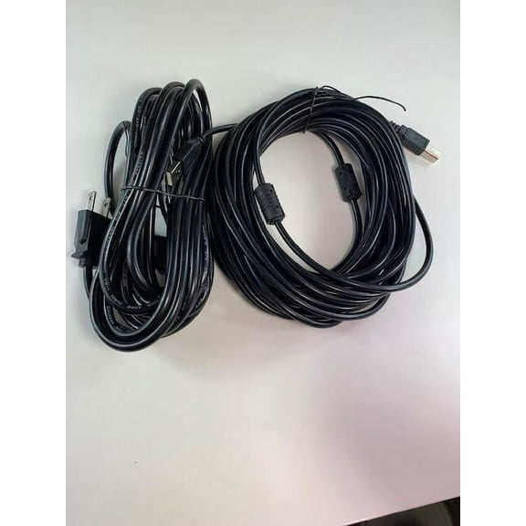 [UL Listed] OMNIHIL 15FT AC Power Cord 30FT USB-B Cable Compatible with Canon ImageFormula DR-9080C Scanner M110473