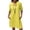 Yellow, variant on CIENVNSTG Women Summer Dress Short Sleeve Knee Length T Shirt Dress Blouse Solid V Neck Casual Dresses Blue XL