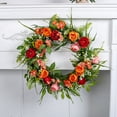thumbnail image 4 of Mini Decor,Mini Peony Simulation Spring Flower Wreath Realistic Appearance Long Service Life Versatile Welcome Sign,Festive Decor for Courtyard Door Hanging Home Wedding Banquet Holiday Decors, 4 of 9