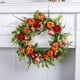 thumbnail image 4 of Fiudx Mini Anillo de Peonía, Corona de Flores de Primavera, Guirnalda Artificial Decorativa, Letrero de Bienvenida Vibrante para Puerta de Entrada, Decoración para Bodas, Uso Multiescena, 1 Juego, 4 of 7