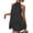 Black, variant on Women Halter Backless Dress Summer Mini Short Dresses A Line Polka Dot Sundress, L