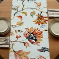 thumbnail image 5 of Table Runners 72 Inches Long Dress Scarves, Green Spring Floral Farmhouse Kitchen/Dining Table Runner, Coffee Tablerunners, Summer Botanical Vintage Birds 14x72 Inch, 5 of 9