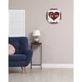 thumbnail image 3 of Wall Clock 10 Inch Valentines Day Round Silent Decorative Wall Clocks Battery Operated for Living Room Bedroom Kitchen Classroom Decor, Red and Black Buffalo Check Plaid Love Hearts,Small, 3 of 7