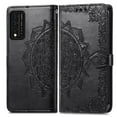 thumbnail image 2 of SaniMore for T-Mobile REVVL V+ 5G 6.8" Wallet Case with Embossed Mandala PU Leather Flip Protection Wrist Strap Credit Card Holder Kickstand Shockproof Case for T-Mobile REVVL V+ 5G, Black, 2 of 7
