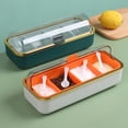 thumbnail image 1 of 1 Coffret Assaisonnement Grande Capacité Visible Résistant à l'Humidité à l'Épreuve de la Poussière avec Cuillère à Mesurer 4 Grilles Sucre Sel Récipient Épices Bouteille Accessoires de Cuisine, 1 of 8