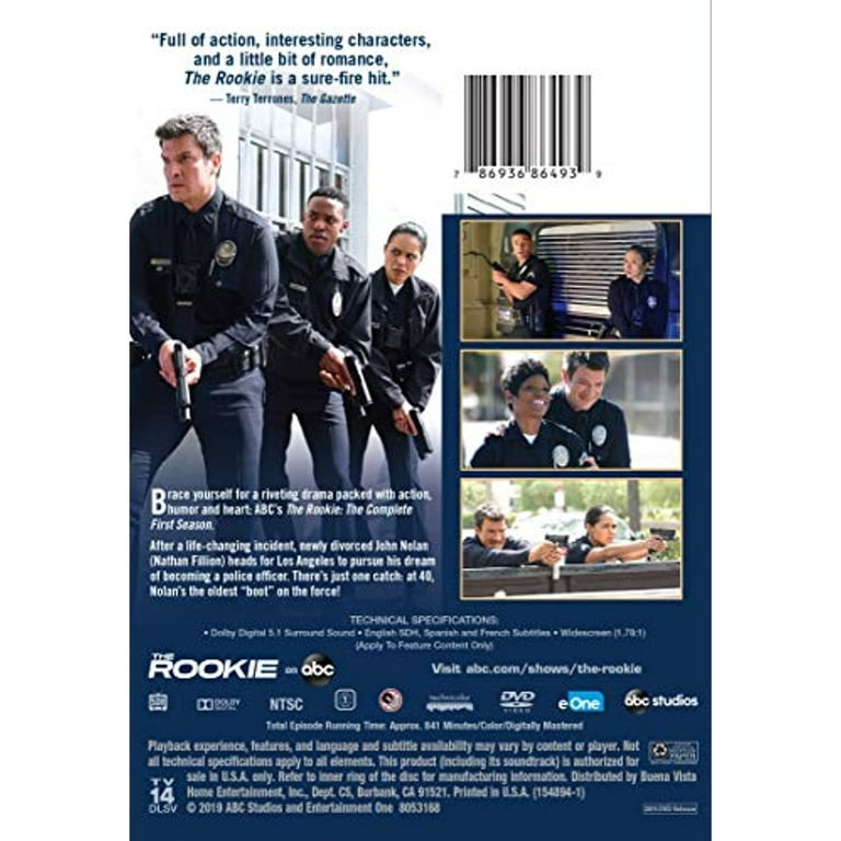 ABC Studios: The Rookie - Complete First Season Drama (DVD