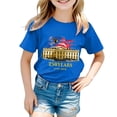 thumbnail image 5 of mgoYE 250th Anniversary USA Shirt Crew Neck Girls Boys American Flag 250th Anniversary Commemorative Tee, Crew Neck Loose Fit Daily Tee(Blue,5-6 Years), 5 of 5