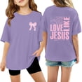 thumbnail image 1 of WENXIAOO Chemises Filles Manches Courtes Col Rond T-shirts Graphiques Mode Chemises d'Été pour Filles Chemises Filles, 1 of 4
