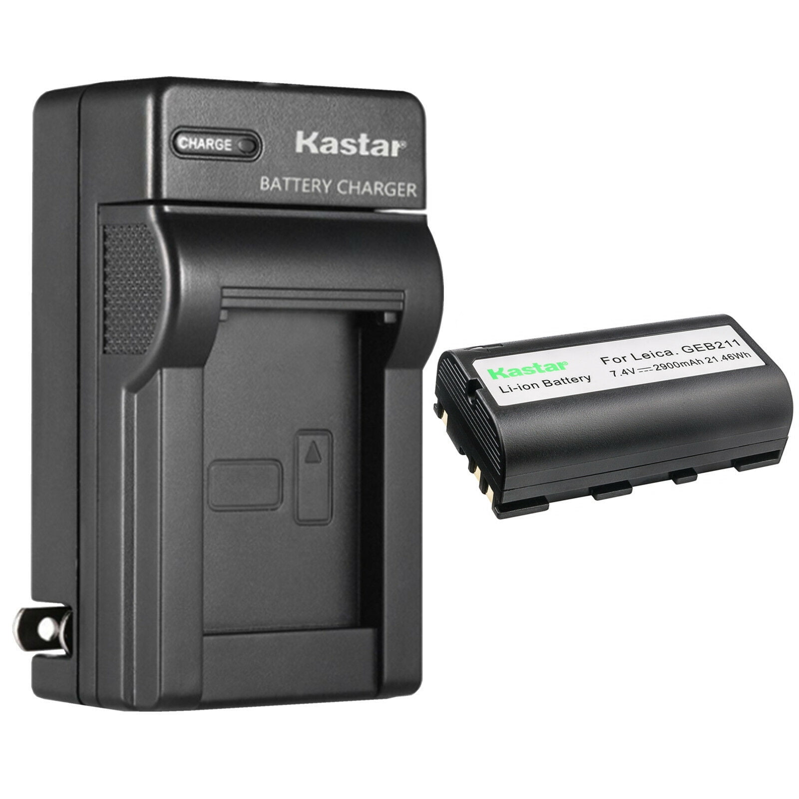 Kastar 1-Pack Battery and AC Wall Charger Replacement for Leica 724117 733269 733270 T733270 772806 GEB70 GEB90 GEB111 GEB171 GEB211 GEB212 GEB221 GEB241 GEB242 GEB371 Battery