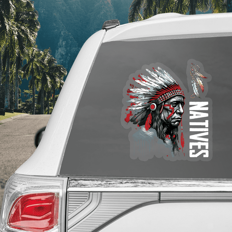 Wolf Paw #2 Native American Car Decal | Vinyl Window Sticker | Color: Copper | Made In USA