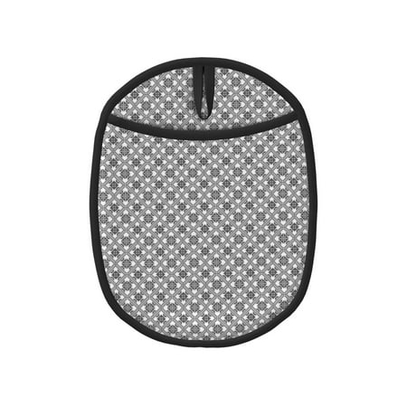 

Lukts Gray Plaid Print Silicone Pot Mat Mitten With Hanging Loop Heat Resistant Oven Mitts Non-Slip Bbq Baking Smoking Potholders