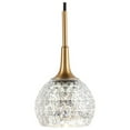 thumbnail image 3 of Woodbridge Lighting Bristol 1-Light Glass Mini-Pendant in Brass/Mercury, 3 of 4