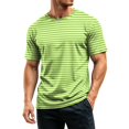thumbnail image 5 of Mfakffe Shirts For Men Casual Striped T-Shirts Short Sleeve Crewneck Basic Tee, 5 of 5