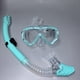 thumbnail image 2 of Conjunto de snorkel seco, equipo de máscara de buceo, equipo de snorkel antifugas para hombres y mujeres Azul verde, 2 of 8