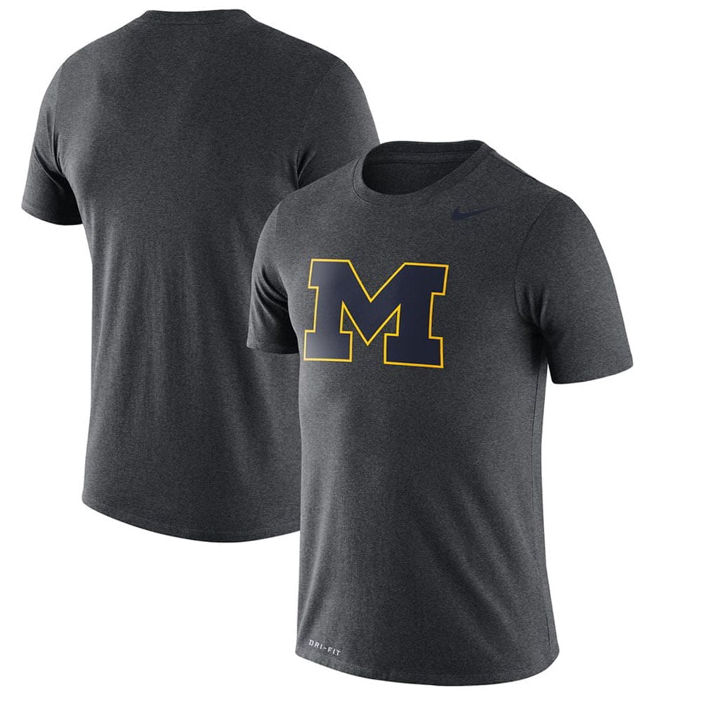 Michigan Wolverines Nike Legend Logo Performance T-Shirt - Heathered ...
