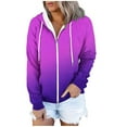 thumbnail image 4 of Babysbule 2023 Manteaux d'Hiver pour Femmes Femmes Mode Blouse Imprimée Manches Longues Hauts Chandail Poches à Capuche, 4 of 4