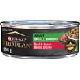 thumbnail image 1 of Purina Pro Plan Small Breed Beef & Green Bean Entree Wet Dog Food, 156-g can, case of 24, 1 of 5