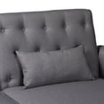 thumbnail image 3 of Baxton Studio Chesterfield Slate Gray Fabric Upholstered Convertible Sofa, 3 of 6