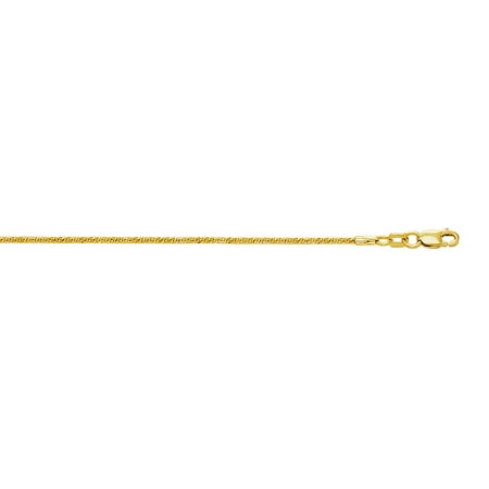 10K 18 Yellow Gold 1.5mm Diamond Cut Sparkle Chain with Lobster Clasp