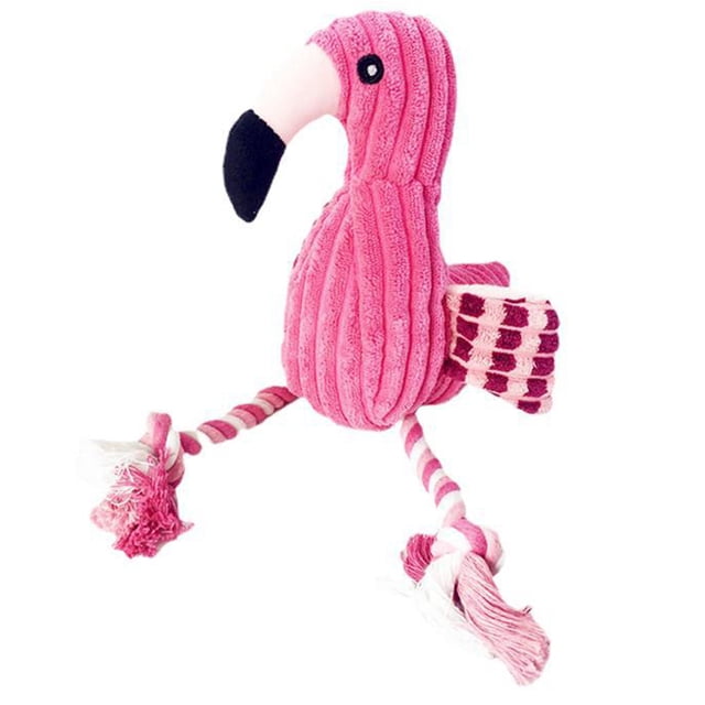 Juguete Para Morder Mascotas, Rechinar Los Dientes En Forma De Flamenco, Juguete Para La Dentición De Mascotas, Felpa Y Algodón PP, Resistente A Las Mordeduras, Reducción De La