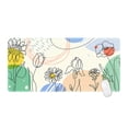 thumbnail image 2 of Alfombrilla de ratón de alfombrilla grande para el ratón grande con diseño de flores, alfombrilla grande para teclado, alfombrilla para teclado, respaldo antideslizante, goma natural LIUWENJING unisex, 2 of 2