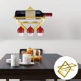 thumbnail image 4 of Dalazy Wine Rack Steel Wall Mount Bottle A Towel Kitchen Shelf  Holder Storage Gold Type A, 4 of 5