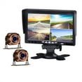thumbnail image 2 of 7" Car Monitor 2CH AHD Display For Front Rear Side View Back Up Camera 4 Pin wire connector camera ,Clear Images, 2 of 7