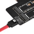 thumbnail image 2 of Qiilu 2 Ports NGFF M.2 B + M Key To PCI-E 4X 3.0 Adapter Card SSD To PCI Express, M.2 To PCI-E 4X Adapter, M.2 To PCI-E Adapter, 2 of 8