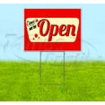 thumbnail image 1 of Open (18" x 24") Yard Sign, Includes Metal Step Stake, 1 of 6