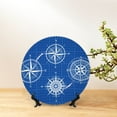 thumbnail image 6 of Balery Compass Print Bone China Decorative Plate Ceramic Dinner Plates Art Crafts with Display Stand-10in, 6 of 6