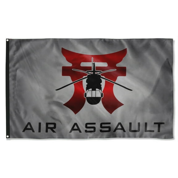 Cayyon Rakkasana Grey Air Assault Flag 3x5Feet Military Banner with 2 Brass Grommets