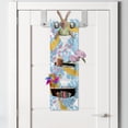 thumbnail image 2 of Tropical Hanging Pocket Organizer, Monstera Leaves Bananas and Paint Spots in Pastel Colors Summer Vibes, Printed Polyester Storage Bag with Pockets, 9" x 27", Sky Blue Mustard Blush, 2 of 2