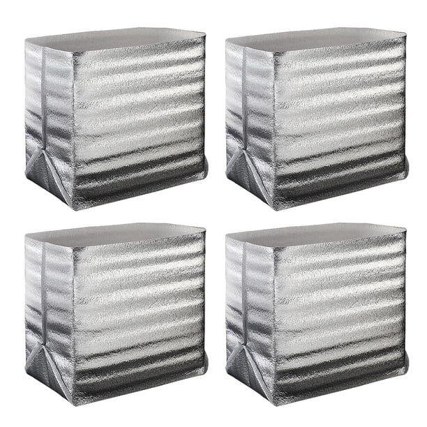 4 contenedores de envío con aislamiento térmico, forros para cajas, lonchera a prueba de fugas, enfriador 45 x 34 x 43 cm