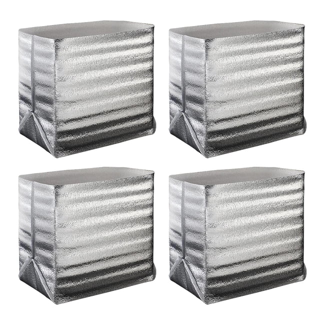 4 bolsas térmicas de aluminio de 3 mm para loncheras, ahorradoras de espacio 45 x 34 x 43 cm