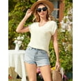 thumbnail image 4 of Attraco Womens Summer Sweaters Vest with Pockets V Neck Short Sleeve Pullover Tops, 4 of 7