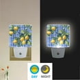 thumbnail image 2 of Yayeee LED Plug in Night Light for The Home with Auto Dusk to Dawn Light Sensors, 2 Pack, Green Lemon Plaid, 2 of 6