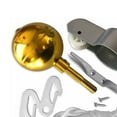 thumbnail image 4 of Deluxe Outdoor Flagpole Accessories Kit with Gold Ball Ornament and Rope, 4 of 7
