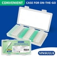 thumbnail image 6 of VINSULLA Dental Floss Picks for Teeth Cleaning, Easy to Use Disposable Interdental Brushes with Convenient Carry Case, (Green, 300 Count), 6 of 7