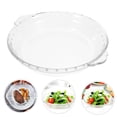thumbnail image 3 of 8 Inch Glass Pie Plate Pie Baking Dishes Transparent Microwave Oven Plate for Household Kitchen, 3 of 9
