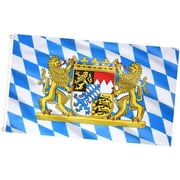 Hyjoy 2-Piece Oktoberfest Banner Set, 3x5 Feet, for Authentic Oktoberfest Decorations, Featuring Bavarian German Design - Double-Sided with Grommets for Tent and Club Interior Decor