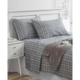 thumbnail image 5 of Sanders Tradition Collection 3-Piece Twin Sheet Set With Plush Throw, Charcoal, 5 of 5